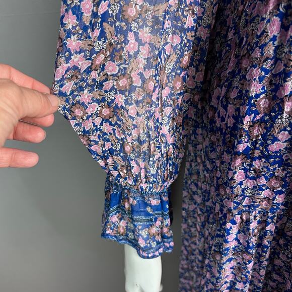 Revolve Saylor Ina Maxi Dress Floral Large blue boho cottagecore - Picture 6 of 13